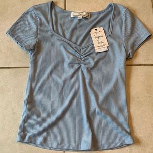 Hippie Rose Light Blue T shirt Size S